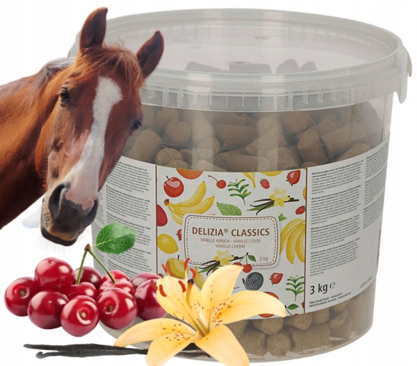 Cukierki dla konia Kerbl delizia vanilia/czereśnia 3 kg - obrazek 3