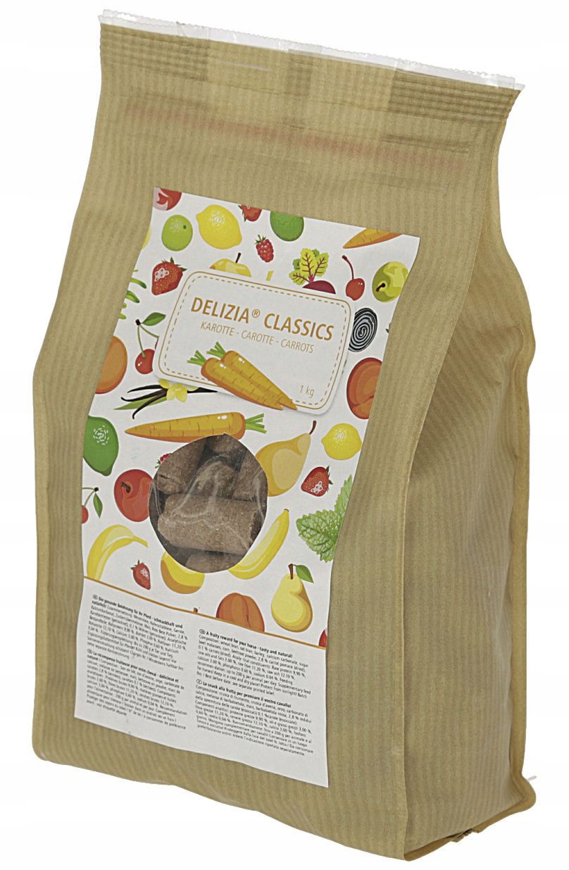 Cukierki smaczki dla konia marchew Kerbl Delizia 1 kg - obrazek 3