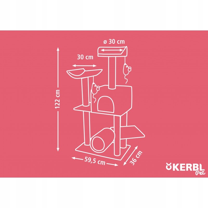 Drapak wysoki dla kota Kerbl 101 - 160 cm - obrazek 6