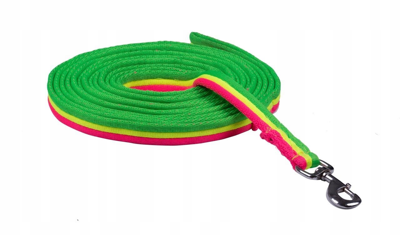 Lonża Api 3 Color ziel.żół.roż.